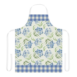 Grand Millennial Blue Agapanthus Apron