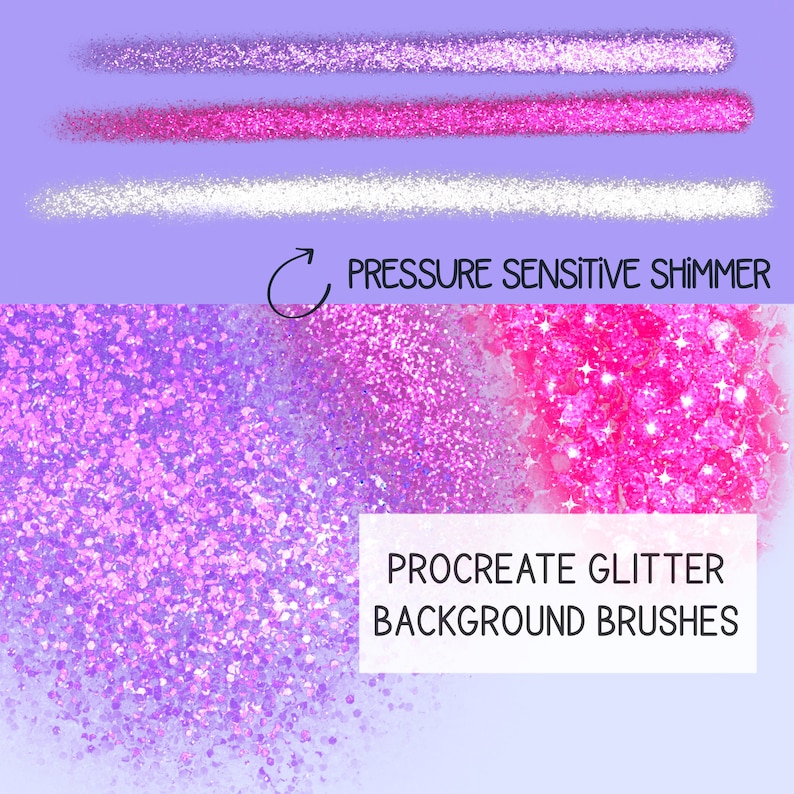 6 Procreate Glitter Brushes Background Texture Brushes Etsy