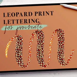 Leopard Print Lettering Brushes, Procreate Cheetah Print Brush, Leopard Texture Brush for Procreate