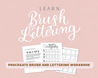 Procreate Brush Lettering Workbook, Calligraphy Practice Sheets (PDF & Procreate)