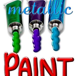 15 Glossy Wet Paint Procreate Brushes, 3D Acrylic Procreate iPad Lettering Brushes, Procreate Metallic Brush image 7