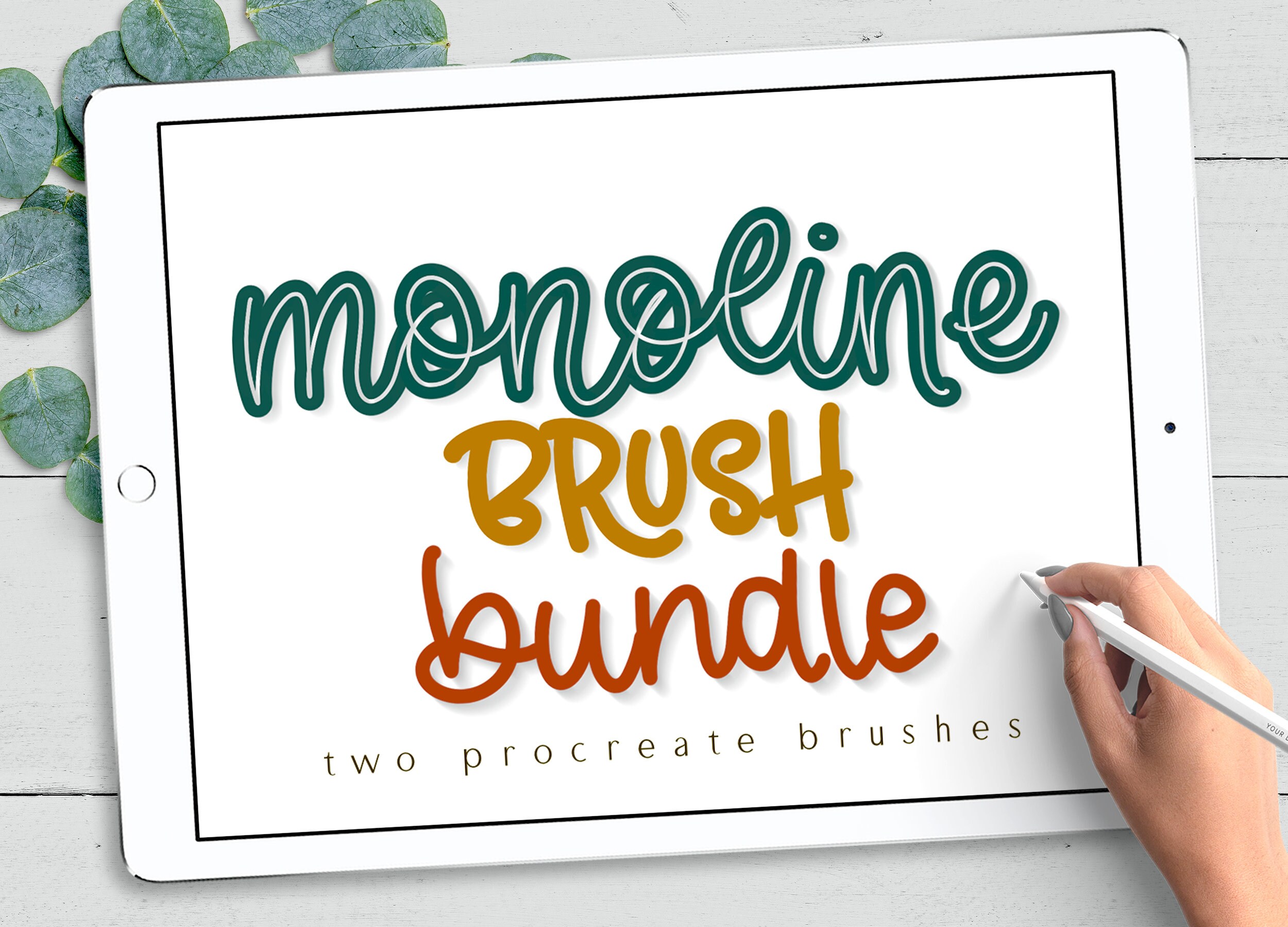 Procreate Monoline Brushes Procreate Outline Brushes Etsy