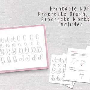 Procreate Brush and Lettering Workbook, Brush Lettering and Calligraphy ...