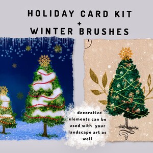 Procreate Winter and Christmas Brushes, Nature Brushes and Christmas Stamps for Procreate image 8