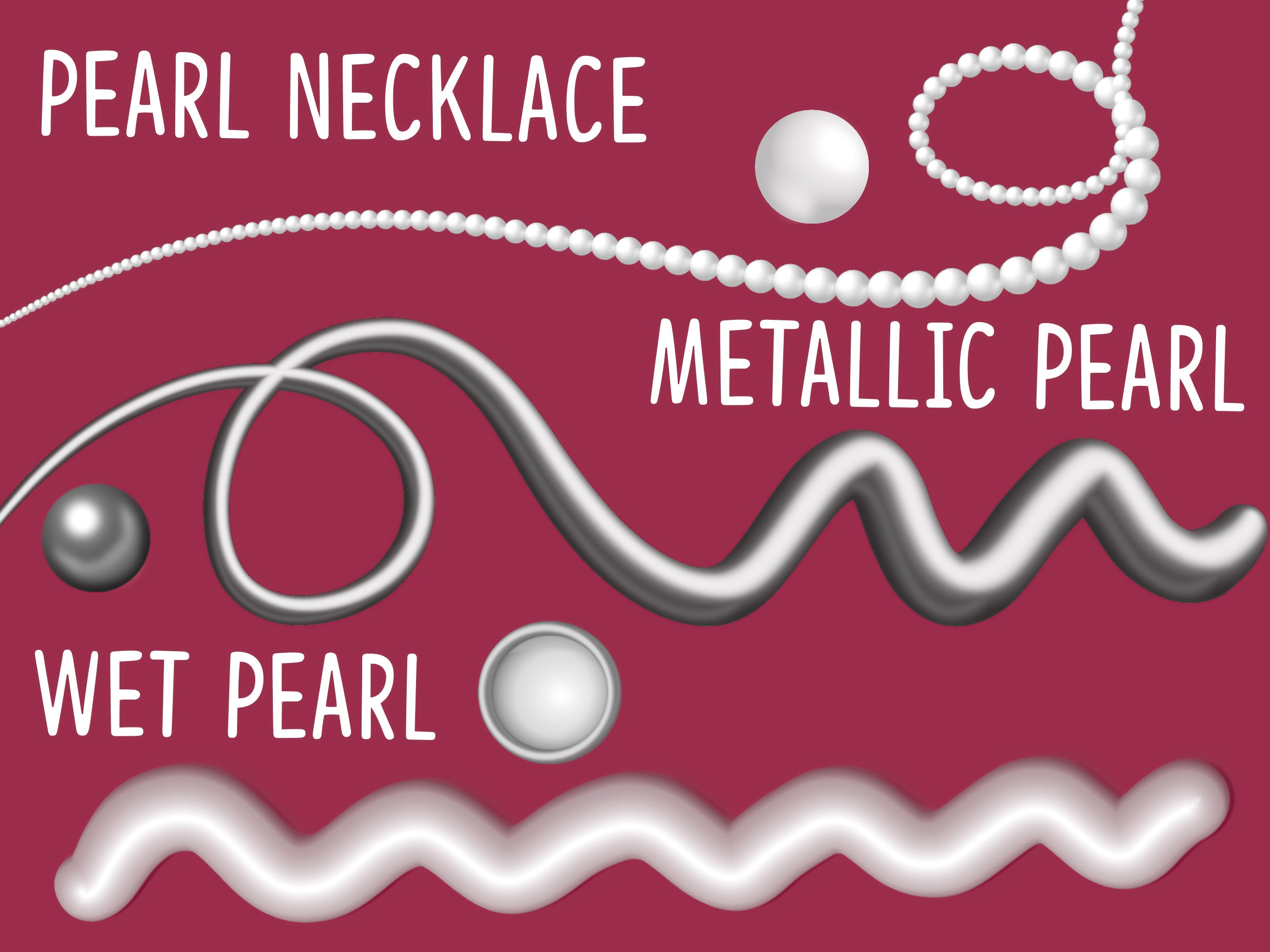 5 Procreate Pearl Brushes Realistic Procreate Pearl Necklace Etsy