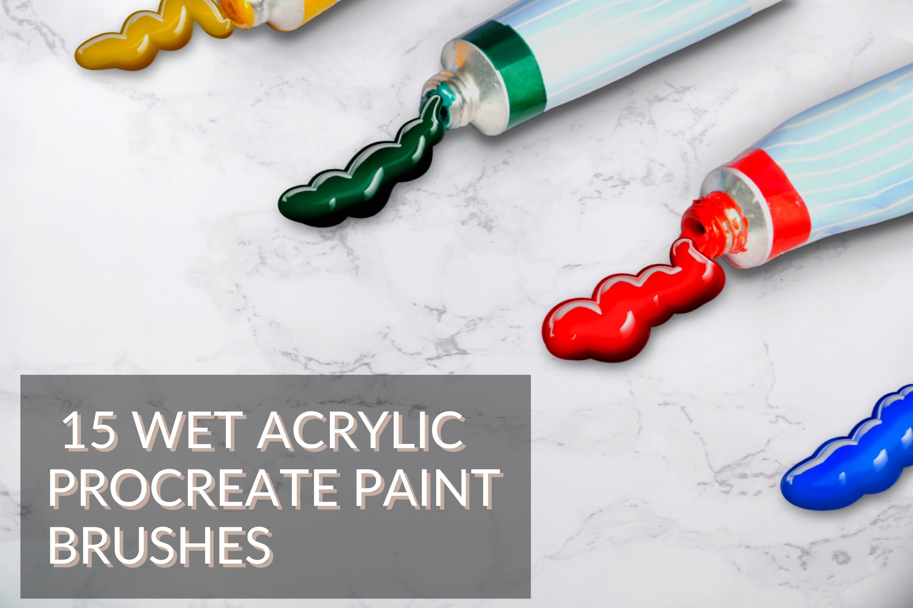 15 Glossy Wet Paint Procreate Brushes 3D Acrylic Procreate Etsy