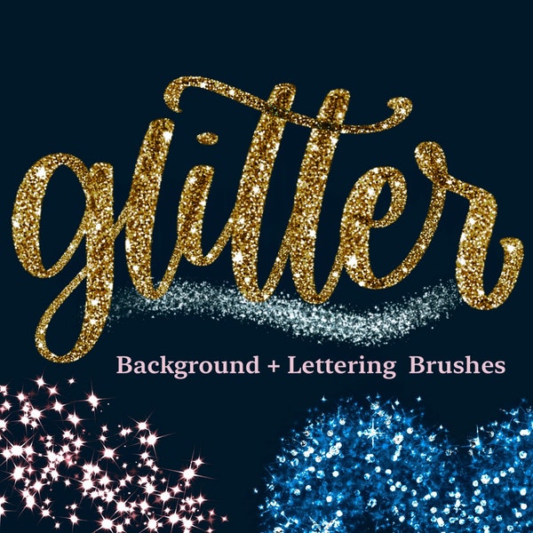 Procreate Glitter Brushes, Sparkly Glitter Brushes for Procreate, Tilley Glitter