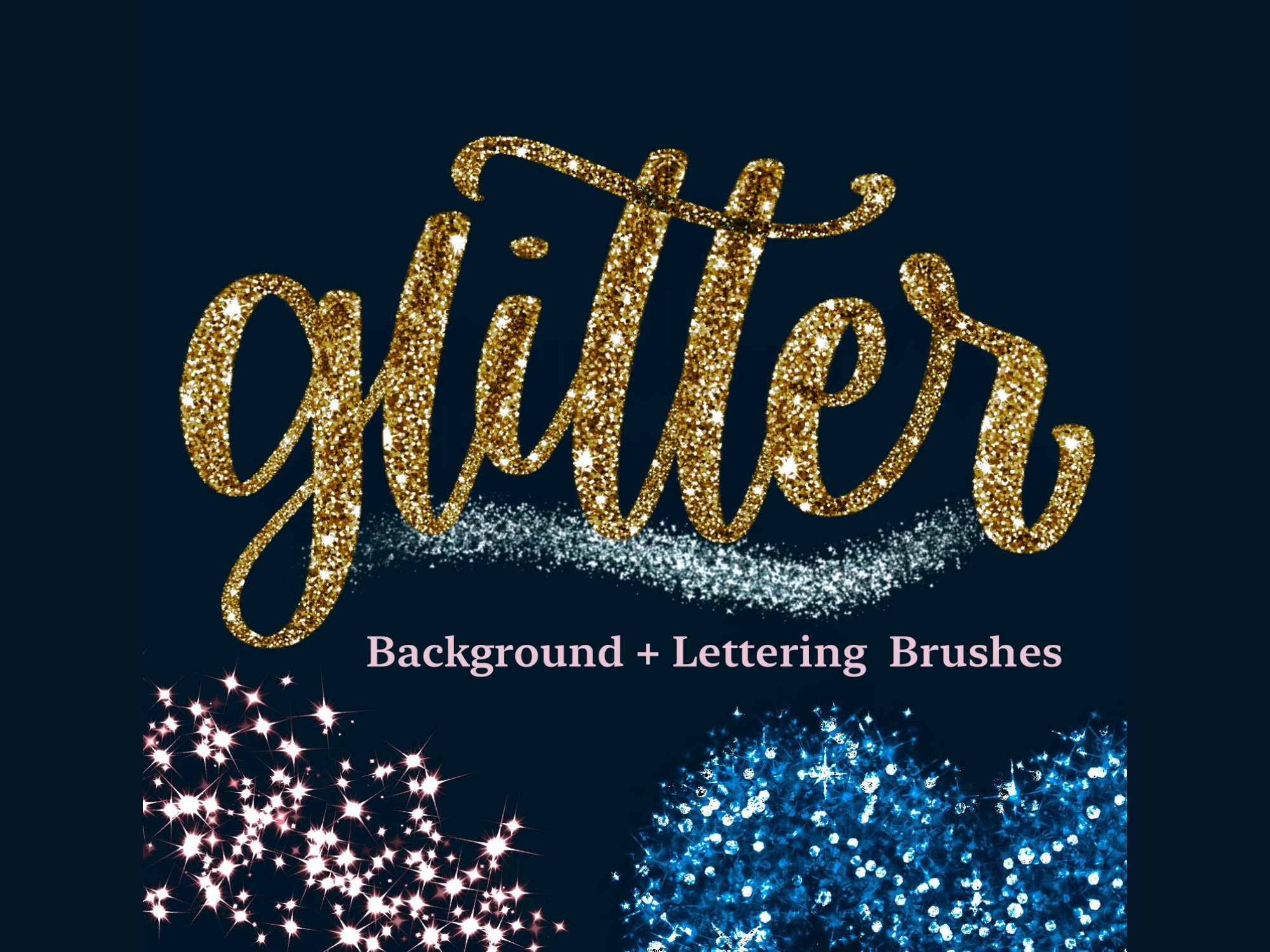 Set de pinceles de purpurina para Procreate – Pinceles reflectantes y brillantes de Tilley