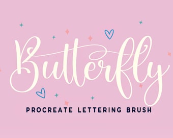 Modern Procreate Brush, Lettering Brush, Calligraphy Brushes for Procreate Lettering