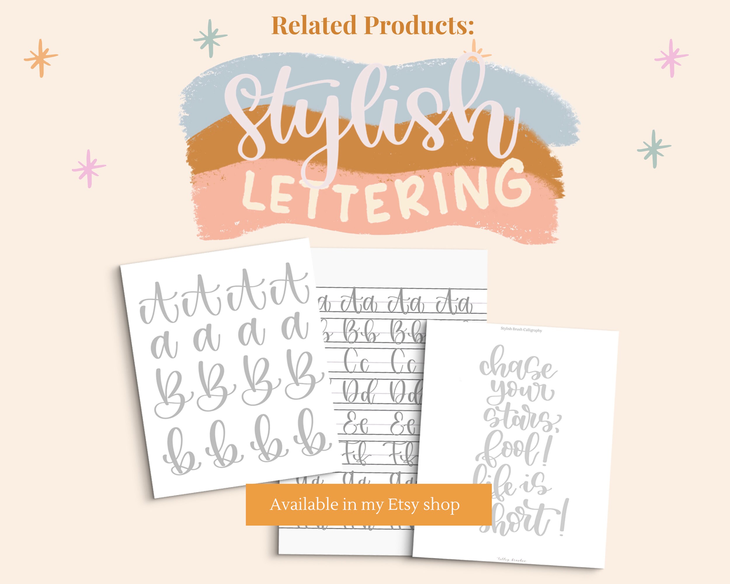 Learn Brush Lettering Procreate Workbook Procreate Lettering - Etsy