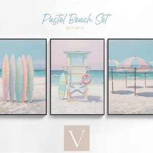Pastel Beach Bundle: Summer Wall Art (Digital Download)