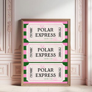 Polar Express Tickets Polar Express Girl Christmas Fun Christmas Print
