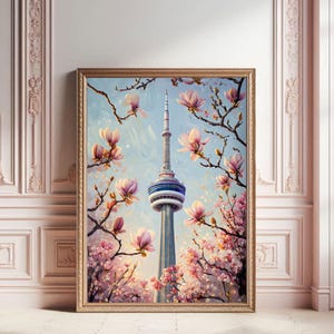 CN Tower | Toronto | Canada | CN Tower with Florals | Summer in Toronto | Travel | T.O. Print | Toronto Landmark | Download and Print