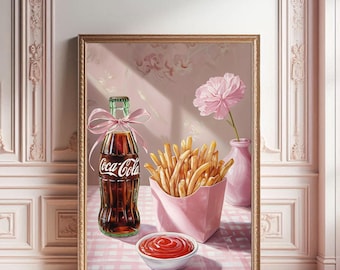Fries and Coke Print: Fun Kitchen Decor (Digital Download)