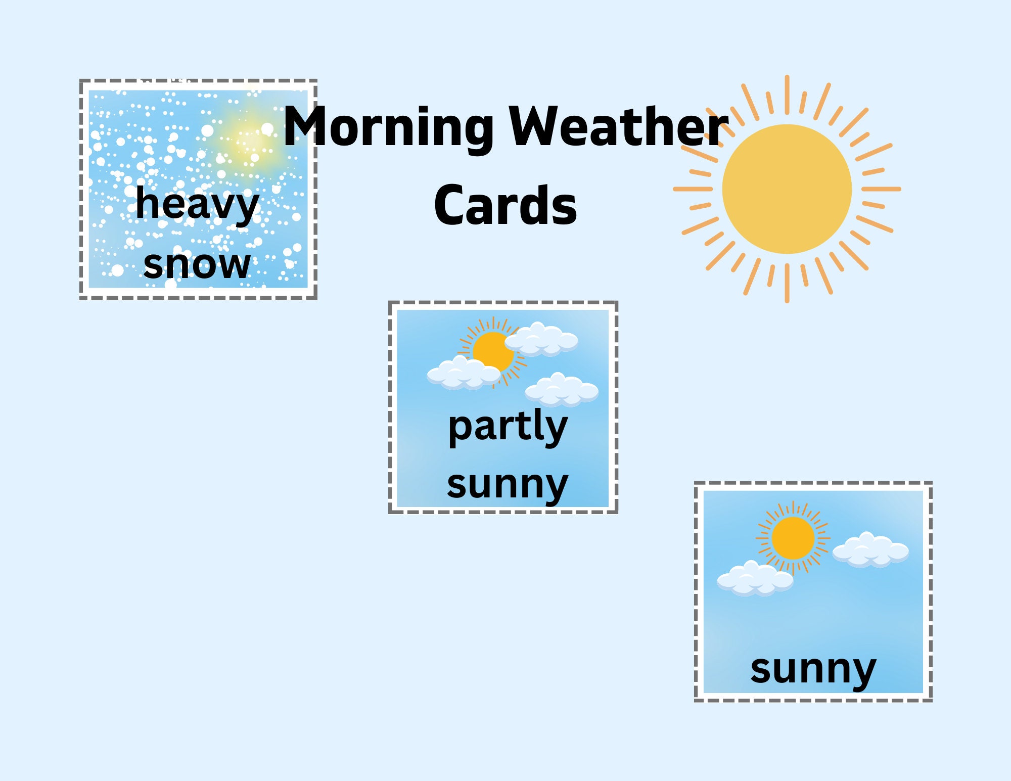 Weather Chart & Cards | Kids' Daily Visual Learning (digital Download ...