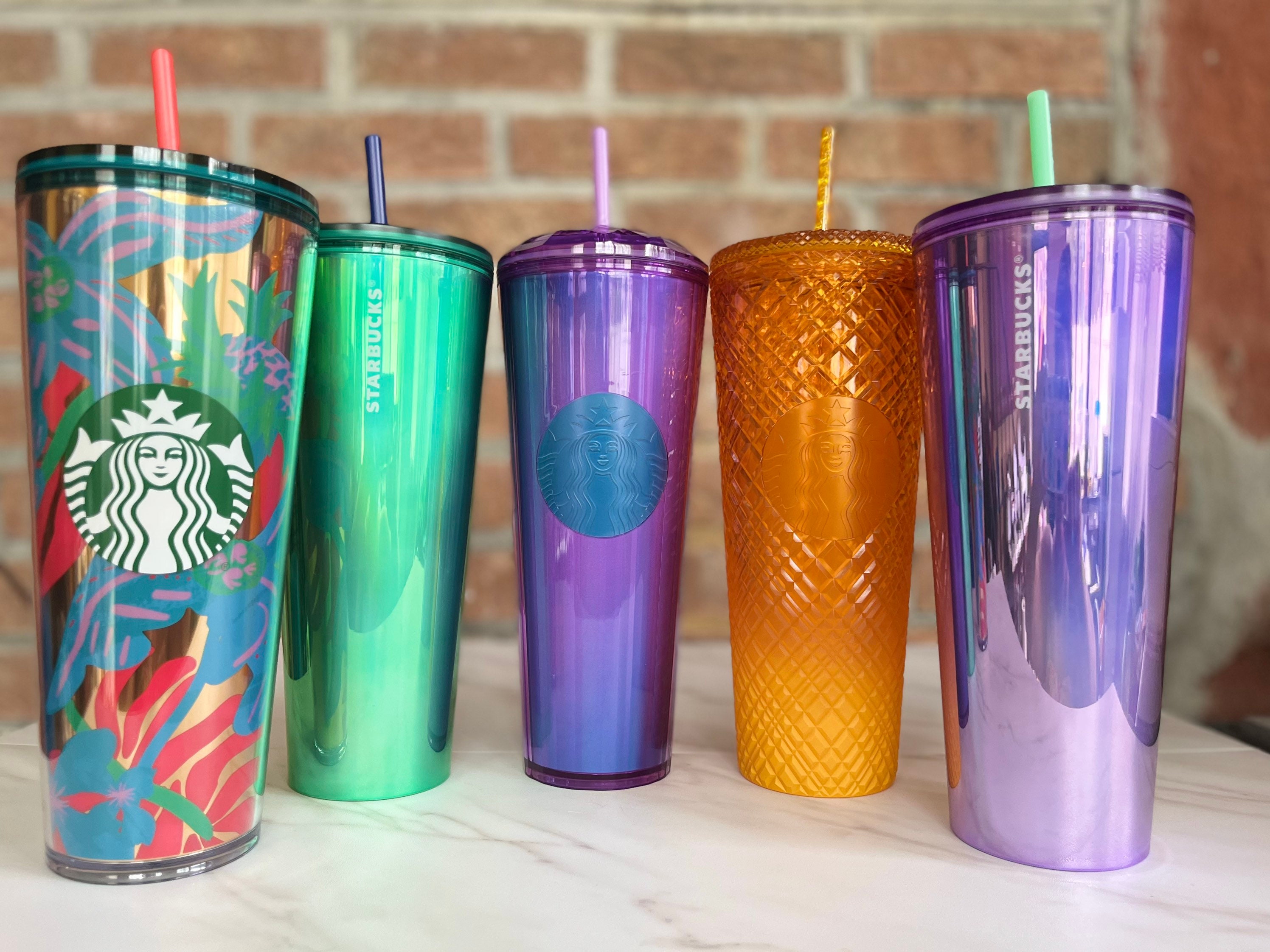 Starbucks Summer 2022 Tropical Orange Floral Cold Cup Summer Collection  Limited Edition New Cup Release Starbucks Venti Tumbler 