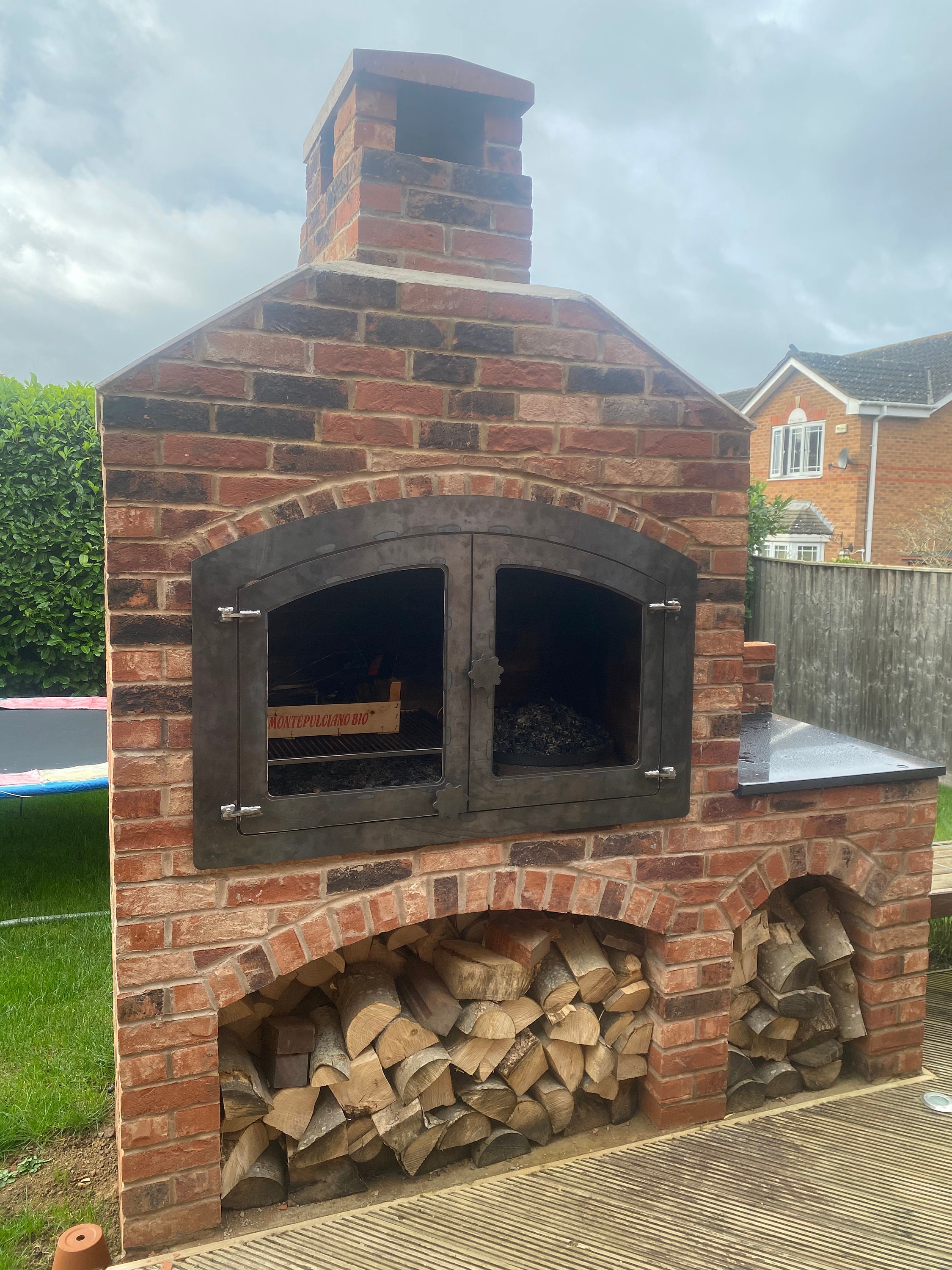 Custom fabrication bbq / pizza oven doors for outdoor bbq. Etsy