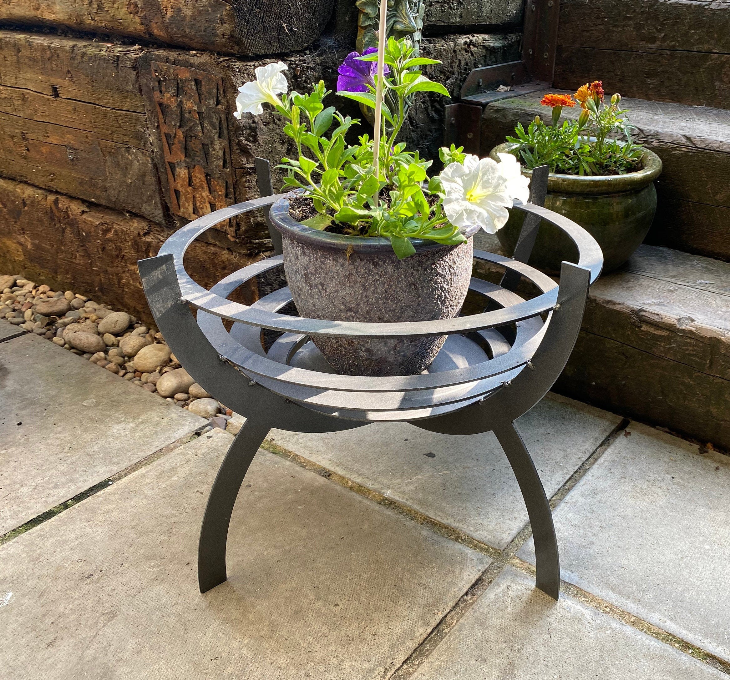 Plant pot fire pit planter decorative garden basket Etsy