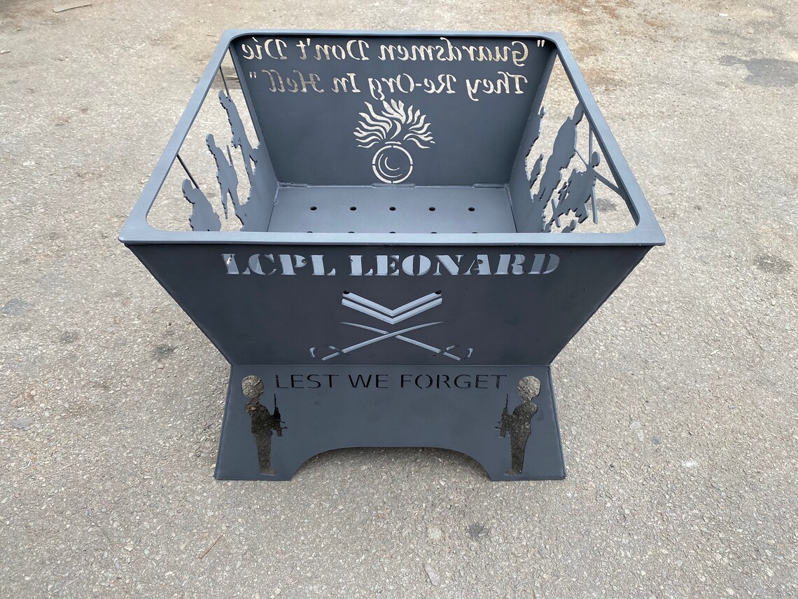 Lest We Army Firepit Apache Grenadier Guards Etsy