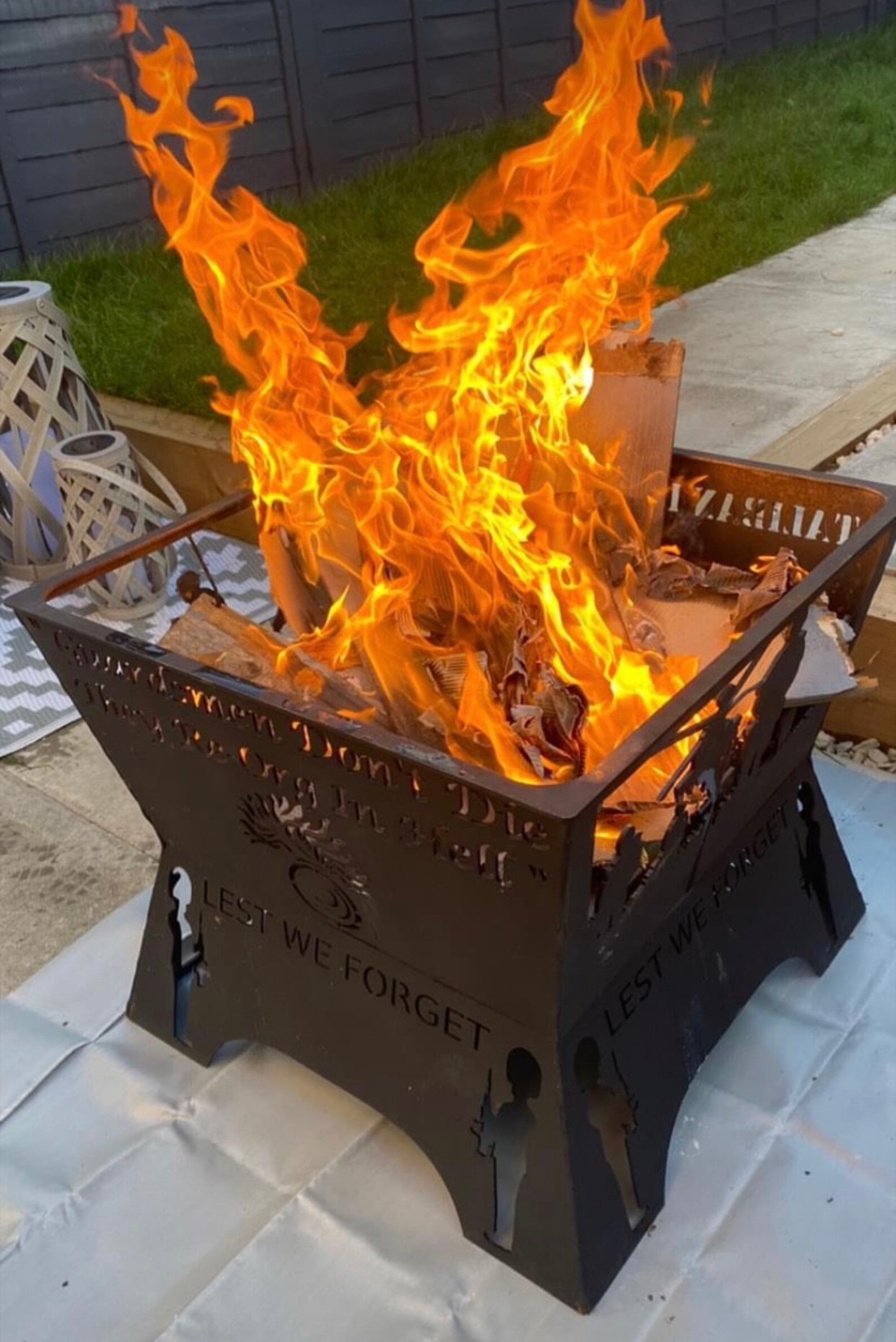 Lest We Army Firepit Apache Grenadier Guards Etsy