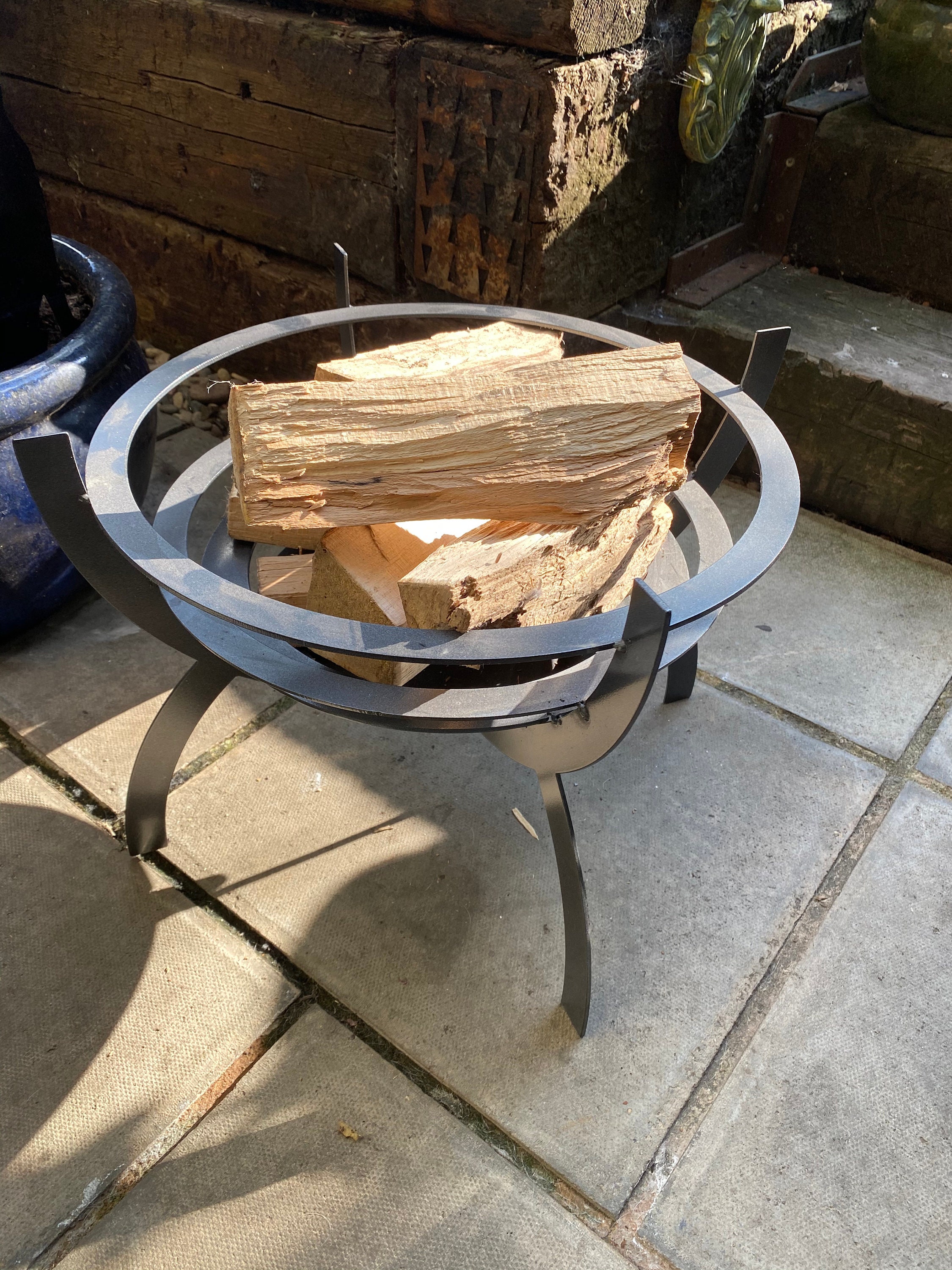 Plant pot fire pit planter decorative garden basket Etsy