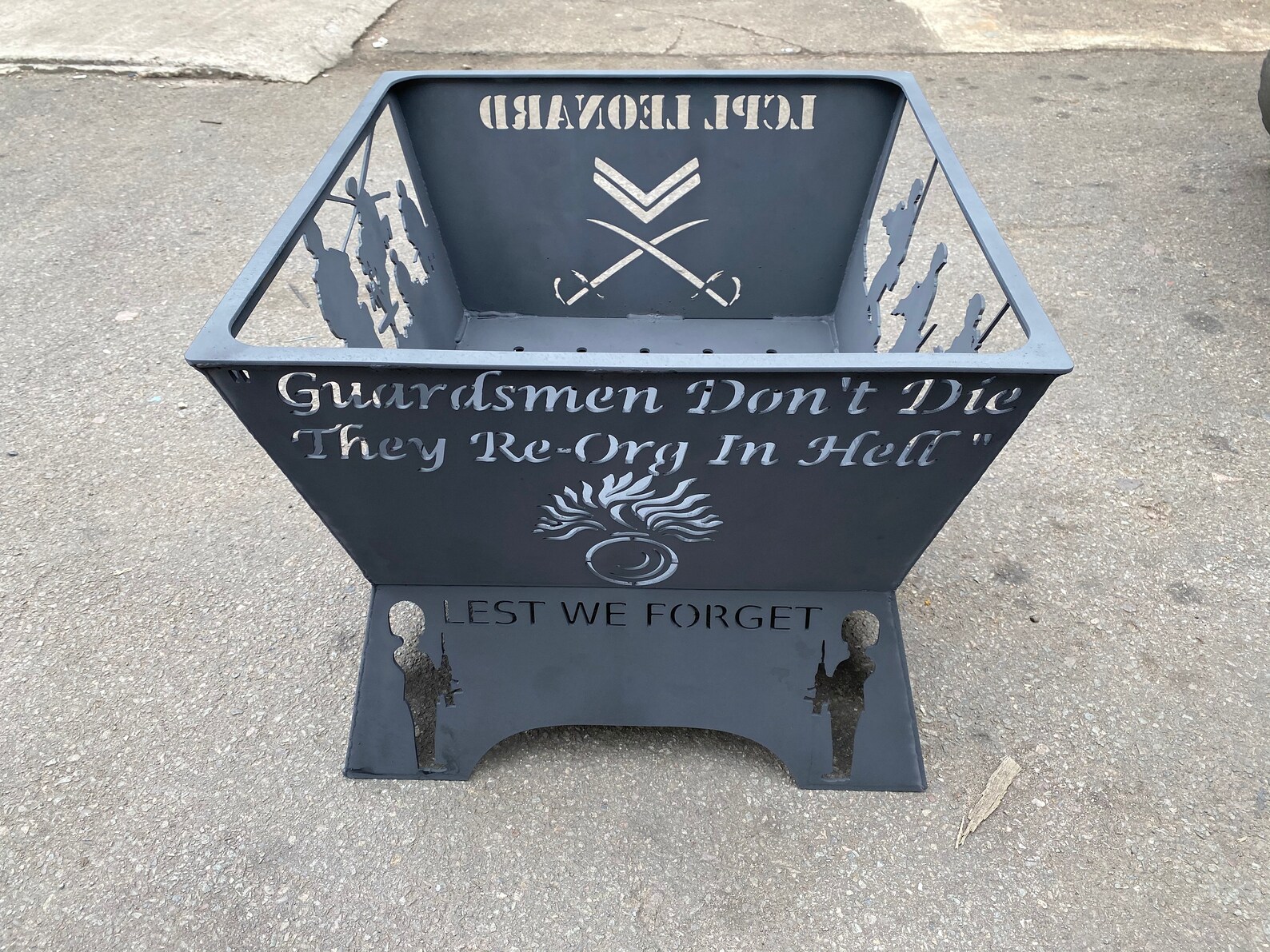 Lest We Army Firepit Apache Grenadier Guards Etsy