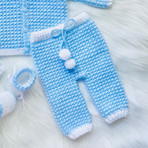 Digital PDF Crochet Pattern: Super cute Noah baby pants, trousers, leggings - various sizes with video tutorial by Crochet for Baby