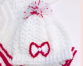 Digital PDF Crochet Pattern: Easy crochet baby beanie hat, crochet cap for baby various sizes with video tutorial, Crochet for Baby patterns