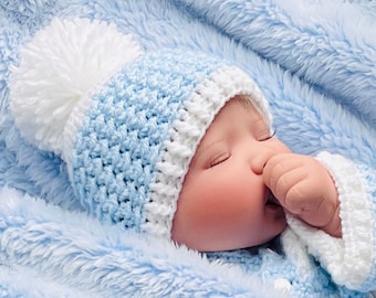 Digital PDF Crochet Pattern: Super Cute Noah newborn crochet baby hat or cap pattern in various sizes with video tutorial - Crochet for Baby