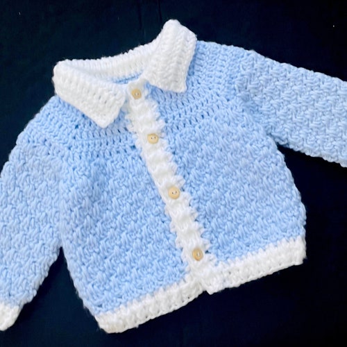 Digital PDF Crochet Pattern: Crochet Baby Cardigan Sweater - Etsy