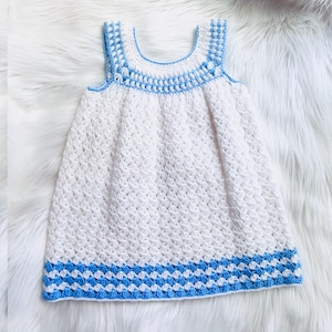 Digital PDF Crochet Pattern: The Molly Summer Dress or Frock for toddler girls in Side Saddle Stitch with Video Tutorial by Crochet for baby