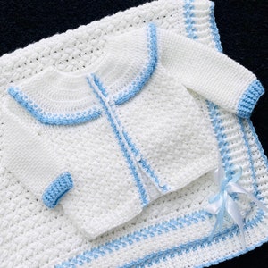 Digital PDF Crochet Pattern: Crochet Baby Cardigan Sweater pattern for boys and girls with video tutorial by Crochet for Baby