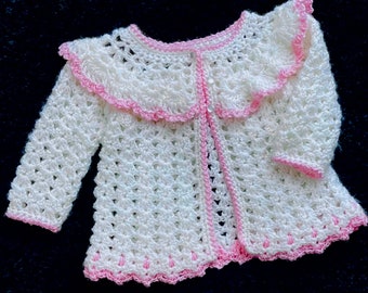 Baby Sweater Crochet Pattern Instant Download PDF Striped - Etsy