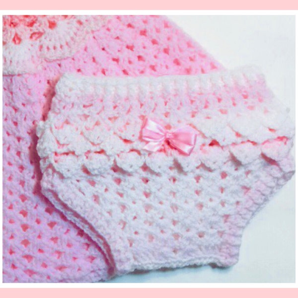 Digital PDF Crochet Pattern: Crochet baby bloomers, crochet diaper cover pattern with follow along video tutorial by Crochet for Baby