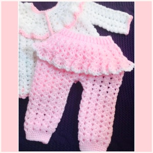 Digital PDF Crochet Pattern: Crochet Baby Pants With Ruffles, Leggings ...