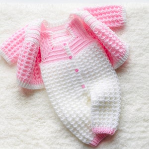 Digital PDF Crochet Pattern: Cute Crystal Waves Crochet Baby Overalls, Romper, Dungarees ONLY with video tutorial Crochet for Baby pattern