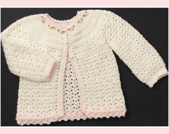 Digital PDF Crochet Pattern: Crochet Cardigan, Coat or Jacket for Toddlers and Kids with Video Tutorial by Crochet for Baby