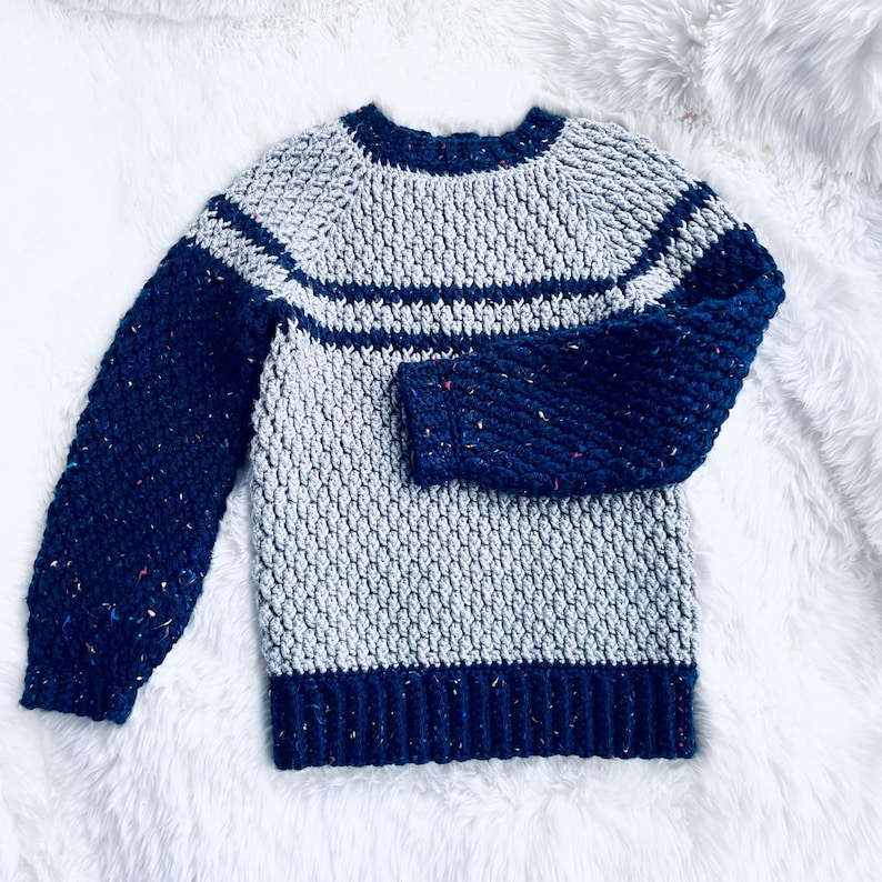 Digital PDF Crochet Pattern: Alpine Forest Sweater Pattern Kids, Boys and Girls Alpine Pullover with Video Tutorial by Crochet for Baby image 8
