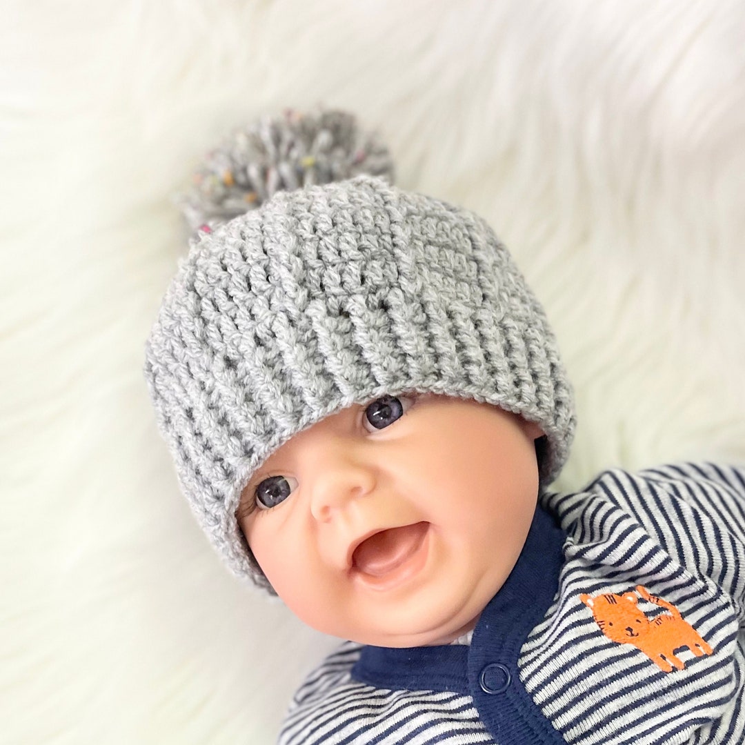 Digital PDF Crochet Pattern: Crochet Baby Hat Pattern for Boys and ...
