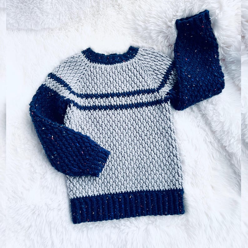 Digital PDF Crochet Pattern: Alpine Forest Sweater Pattern Kids, Boys and Girls Alpine Pullover with Video Tutorial by Crochet for Baby image 7