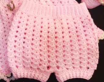 Patrón de crochet digital en PDF: Patrón de cubrepañal de crochet con videotutorial para seguir, pantalones cortos de crochet para bebé, patrones de crochet para bebé