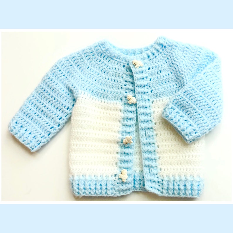 Digital PDF Crochet Pattern: Basic Crochet Baby Cardigan | Etsy