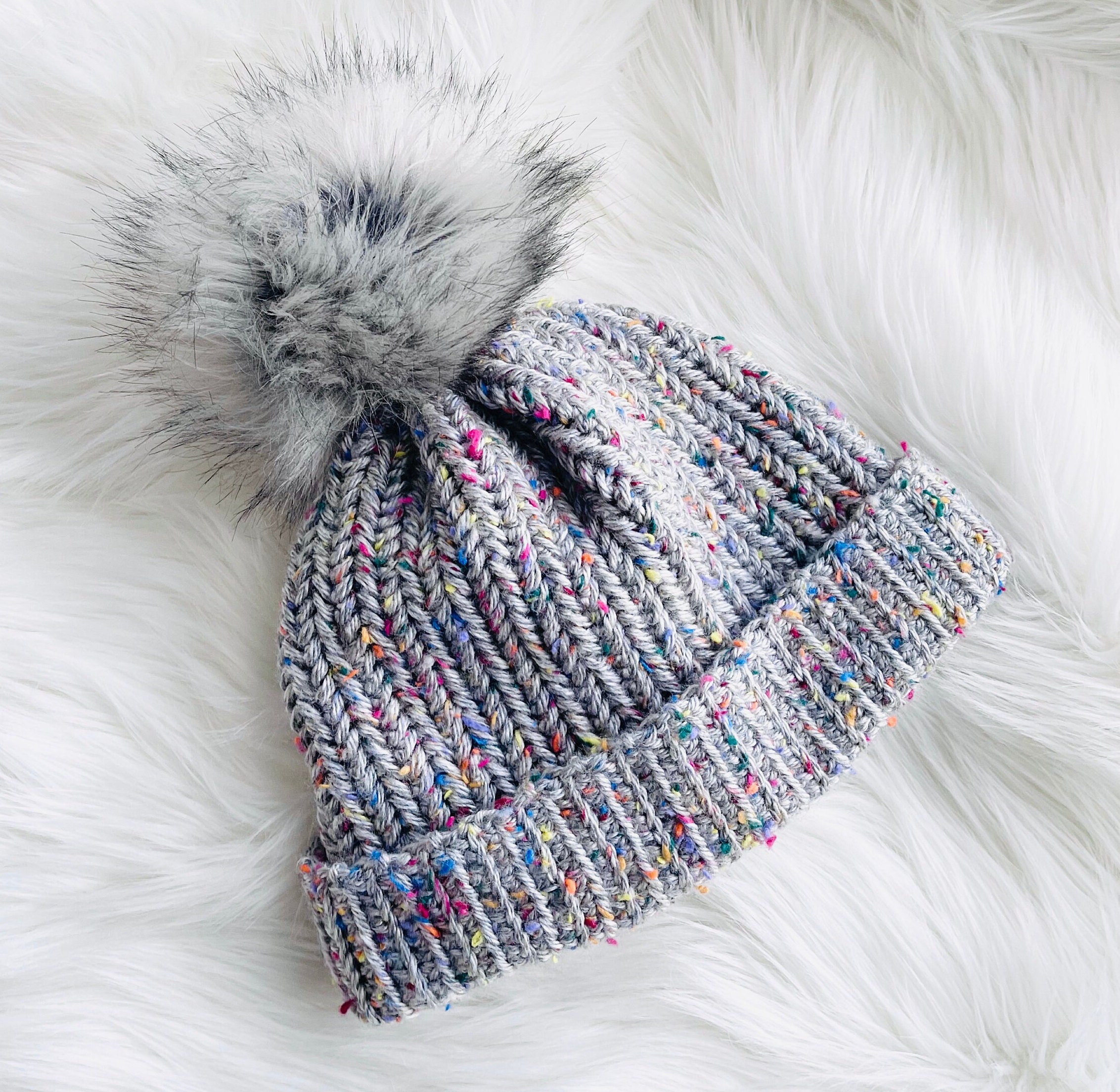 Digital PDF Crochet Pattern: Easy Herringbone Stitch Adult Hat Pattern ...