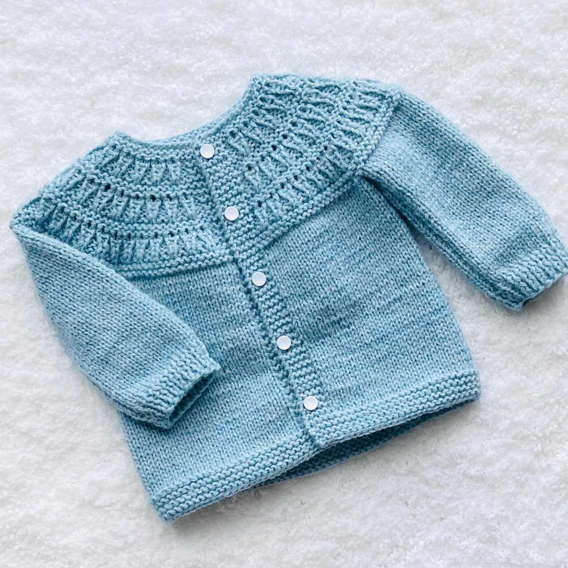 Digital PDF Knit Pattern: Easy Knit Baby Cardigan Sweater - Etsy New