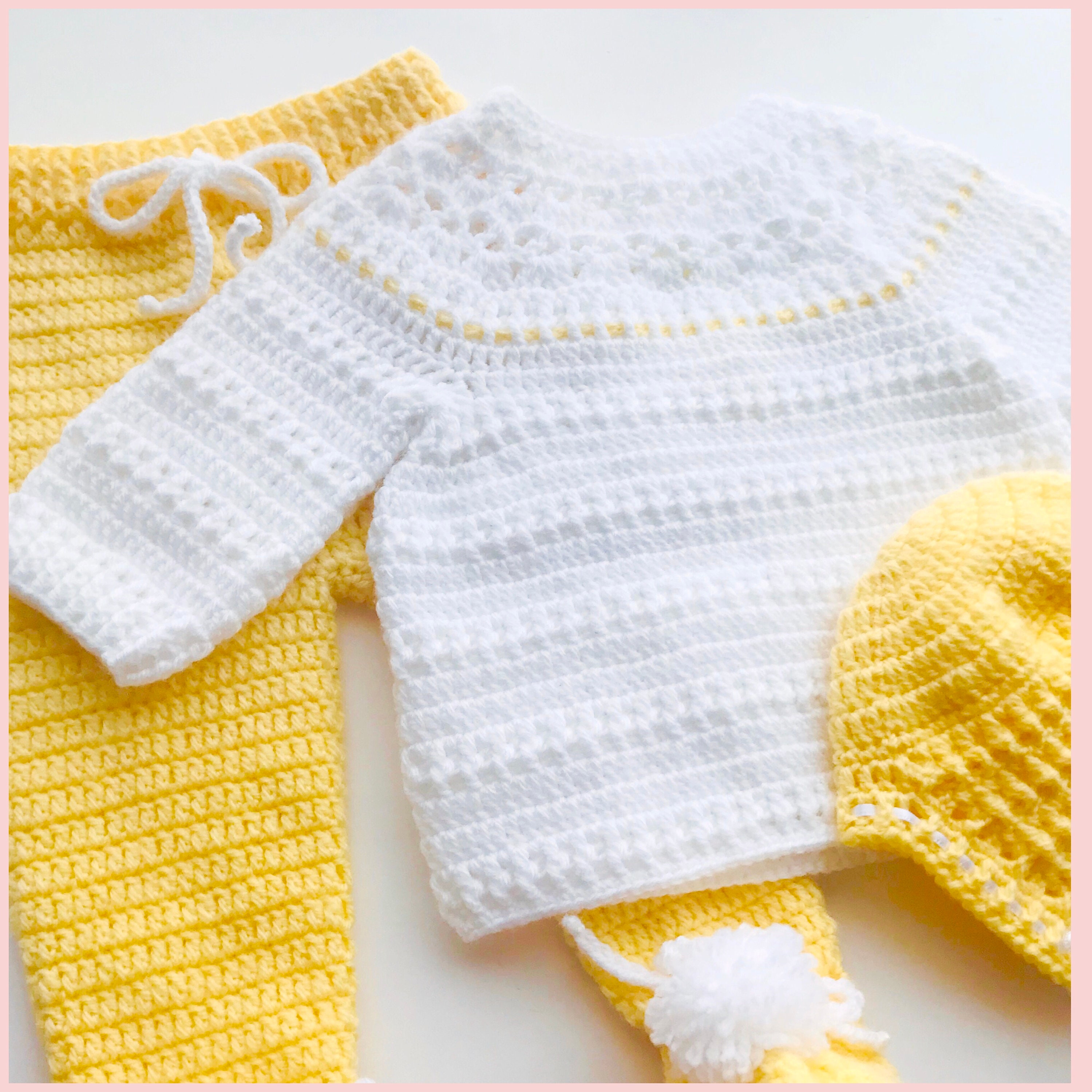 Digital PDF Crochet Pattern: Crochet Baby Sweater Pattern With Follow ...