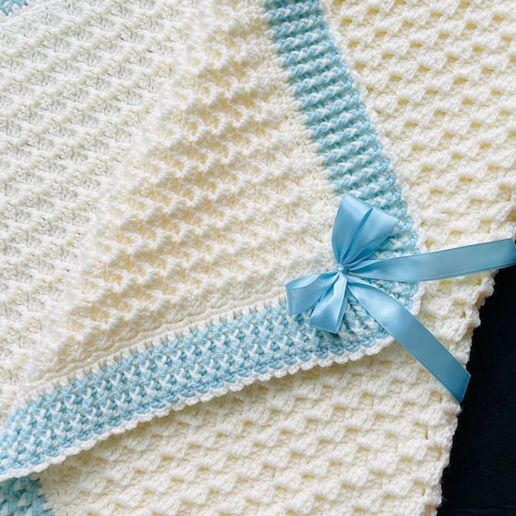 Digital PDF Crochet Pattern Crystal Waves Crochet Stitch Baby Blanket Pattern With Easy Crochet Border and Video Tutorial Crochet for Baby Etsy Canada