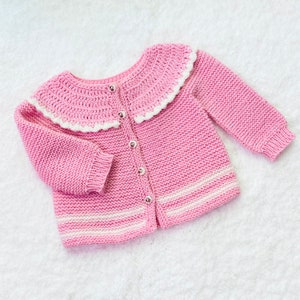 Digital PDF Knit Pattern: Knit and Crochet Baby Cardigan - Etsy