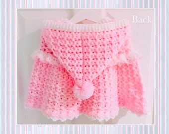Patron de cape à capuche au crochet pour femme
