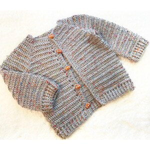 Digital PDF Pattern: Easy Crochet Cardigan Sweater for Toddlers, Boys, Girls with Video Tutorial by Crochet for Baby The Grayson Sweater image 4
