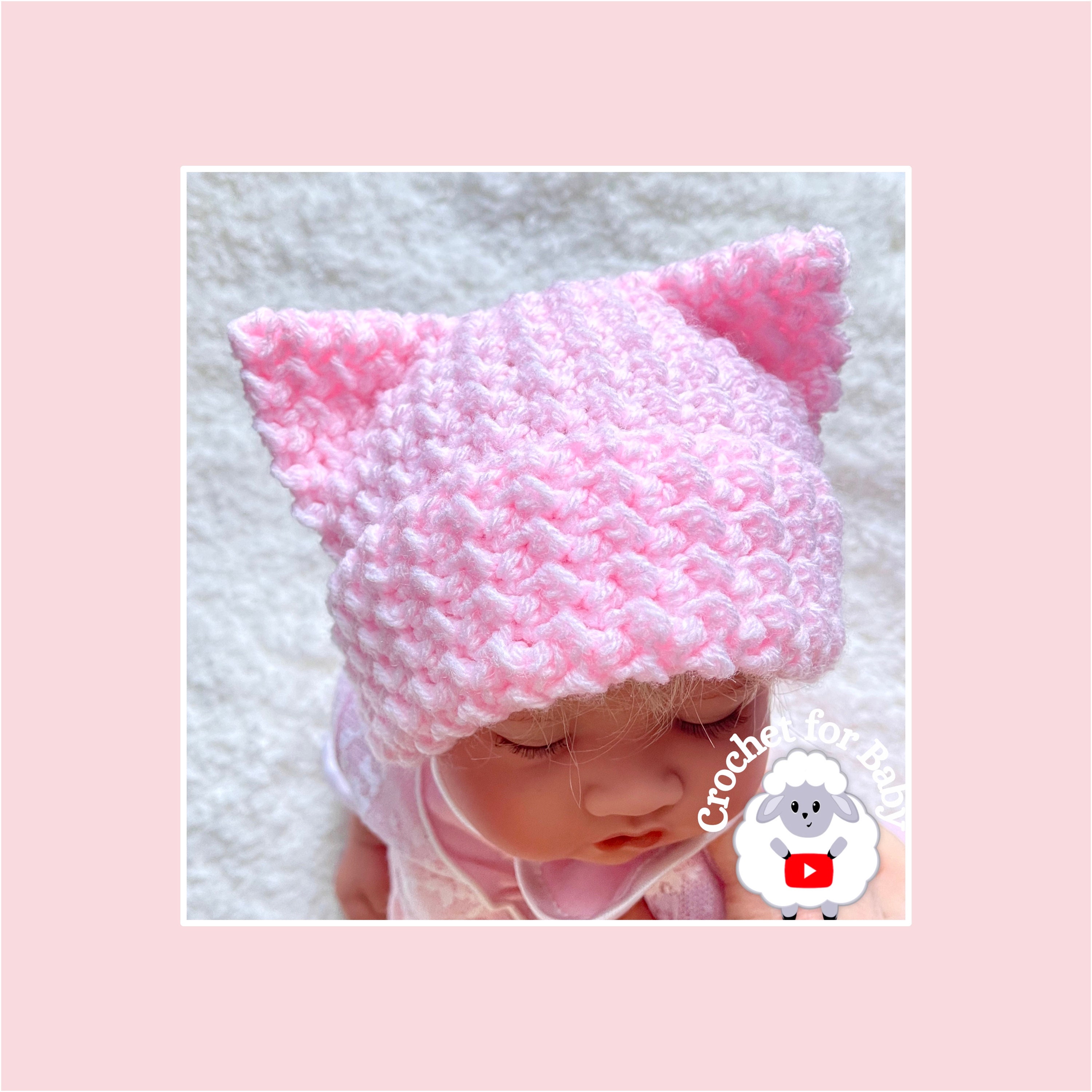 帽子 LOOP YARN SHAGGY CAT EAR KNIT CAP PINK 帽子 LOOP YARN SHAGGY CAT EAR KNIT CAP PINK Knit Cat Ear Hat